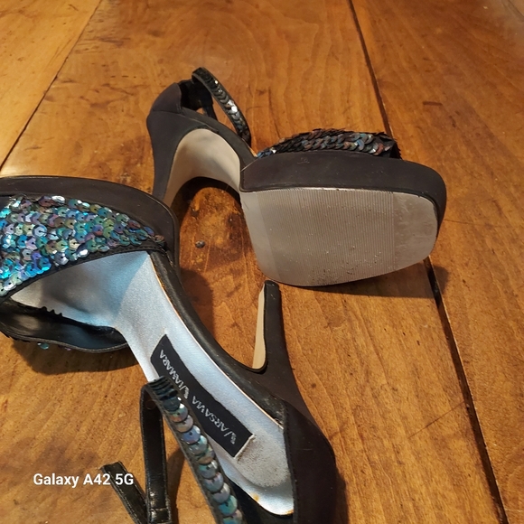 Vintage sequined heels - Picture 4 of 8